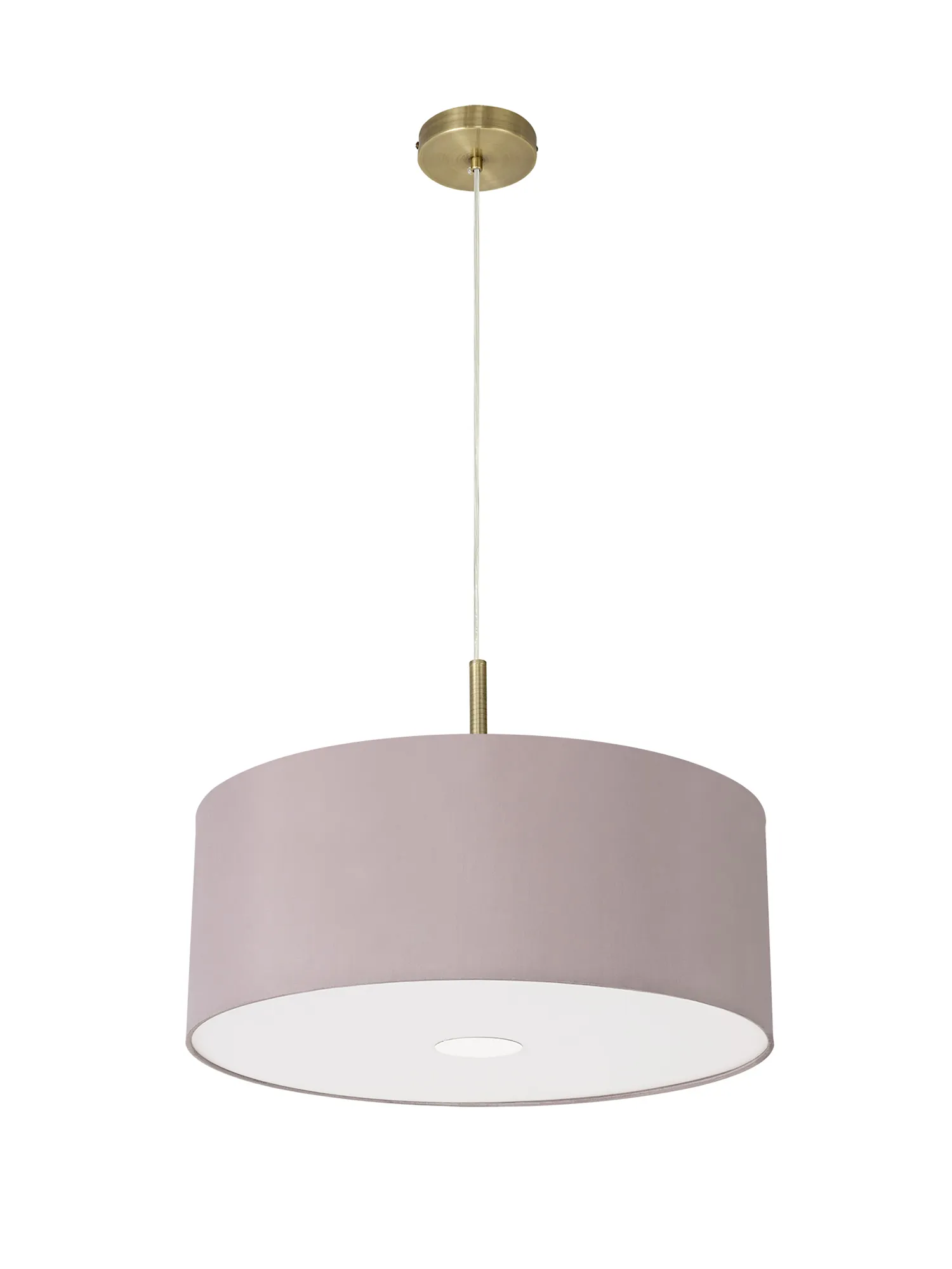 Baymont 50cm 3 Light Pendant Antique Brass, Taupe/Halo Gold, Frosted Diffuser DK0405  Deco Baymont AB TA
